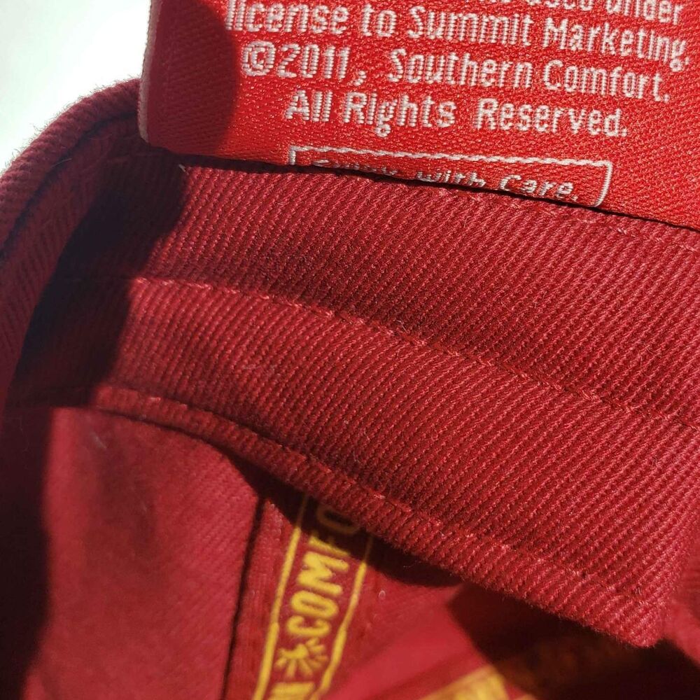 1874 Southern Comfort Hat Red Adjustable Strapback Adult Baseball Cap SC - Picture 7 of 8